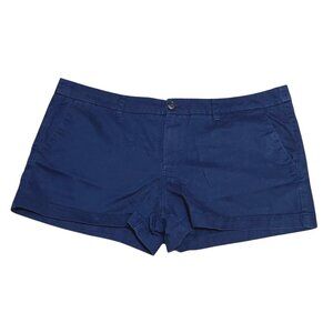 Merona Navy Blue Shorts Sz 16 (XL) Womens Casual Shorts with Pockets Flat Front